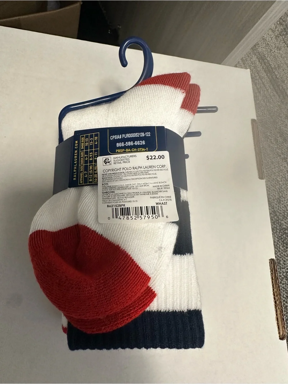 Boy’s Polo by Ralph Lauren Sock (3-Pack)